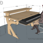 K1D Composer studio desk Dimensions