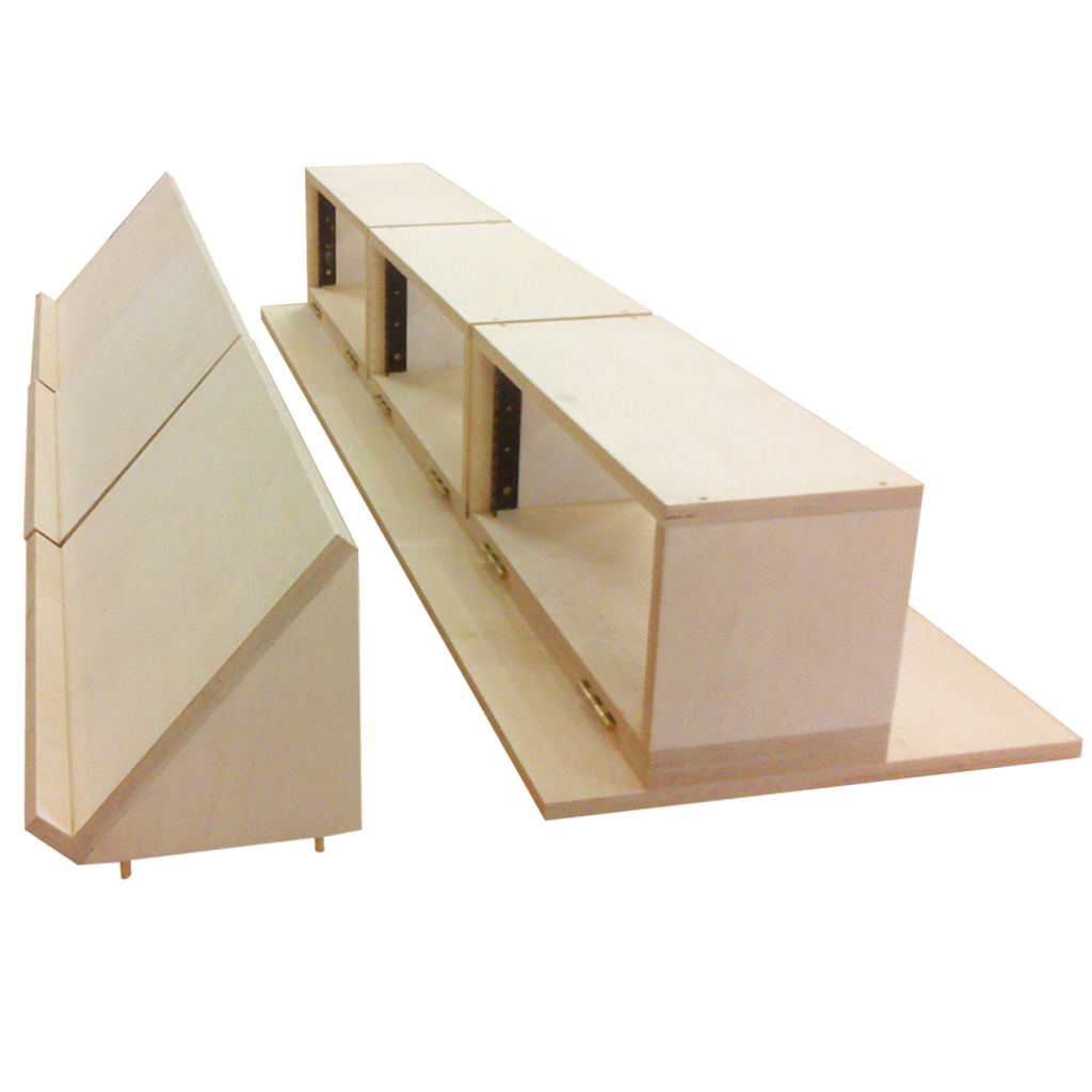 Rack unit Angled Stands Birch Ply 04