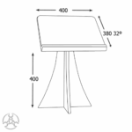 d1 dj desk low add desk top stands set 22 cdj s 320mm wide mixer 460 mm 4 3343 p