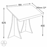 d1 dj desk low add desk top stands set 27 cdj s 320mm wide mixer 375 mm 4 3347 p