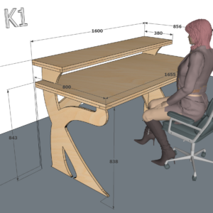 K1D Composer studio desk Dimension