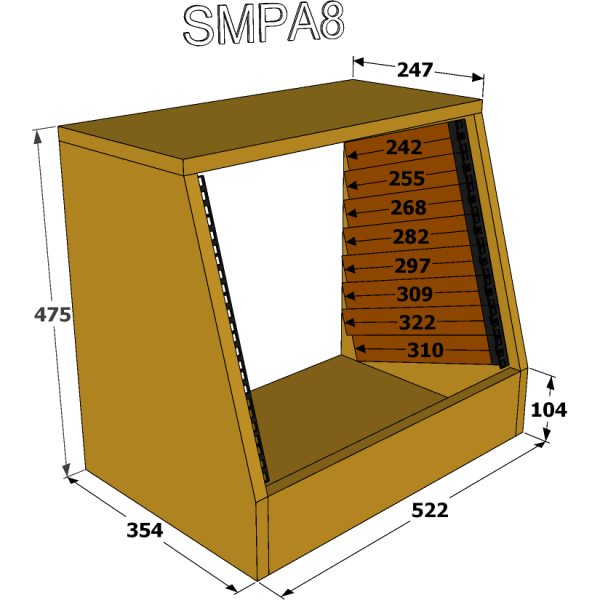 smpa8 desk top 19 inch 8u angled rack pod 5 322 p 1