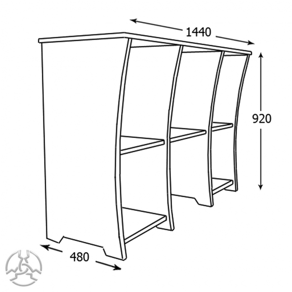 ds1 dj deck stand dimensions